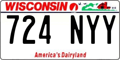 WI license plate 724NYY