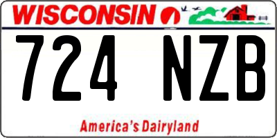 WI license plate 724NZB