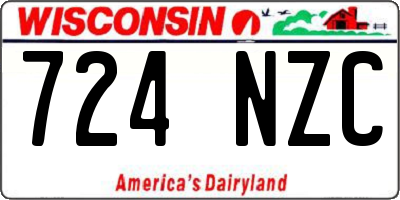 WI license plate 724NZC