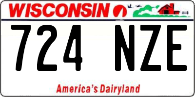 WI license plate 724NZE