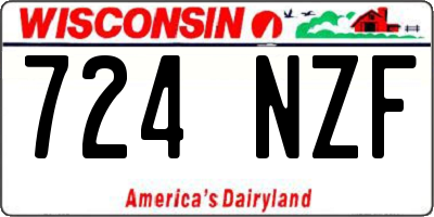 WI license plate 724NZF