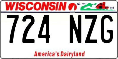 WI license plate 724NZG