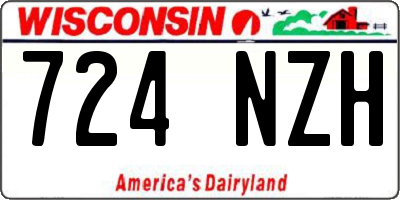 WI license plate 724NZH