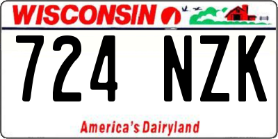 WI license plate 724NZK