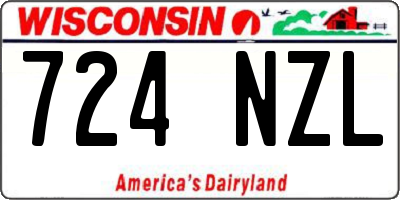 WI license plate 724NZL
