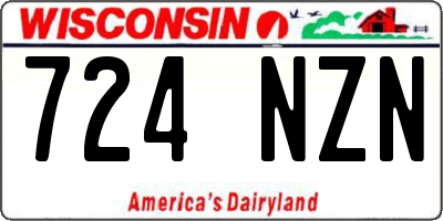 WI license plate 724NZN