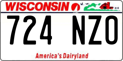 WI license plate 724NZO