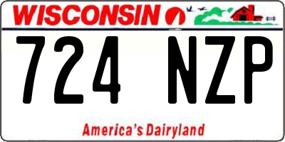 WI license plate 724NZP