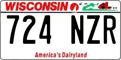 WI license plate 724NZR