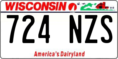 WI license plate 724NZS