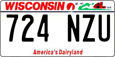 WI license plate 724NZU