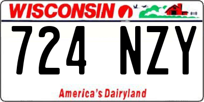 WI license plate 724NZY