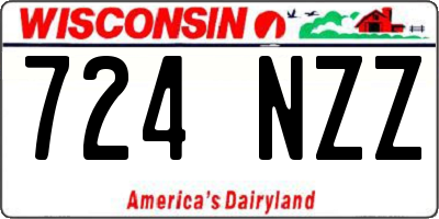 WI license plate 724NZZ