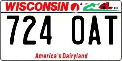 WI license plate 724OAT