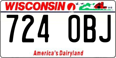 WI license plate 724OBJ