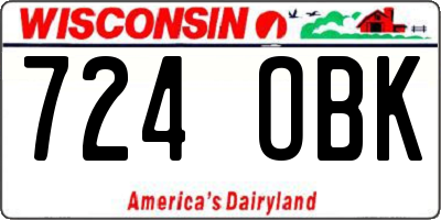 WI license plate 724OBK