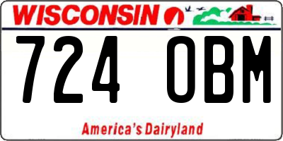 WI license plate 724OBM