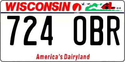 WI license plate 724OBR