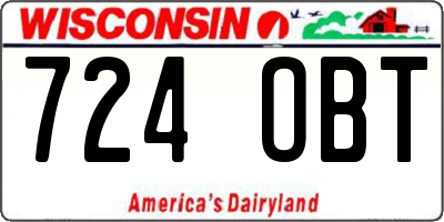 WI license plate 724OBT