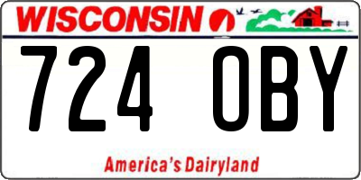 WI license plate 724OBY