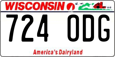 WI license plate 724ODG