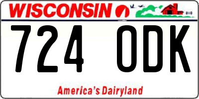 WI license plate 724ODK
