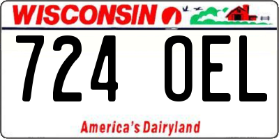 WI license plate 724OEL