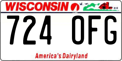 WI license plate 724OFG