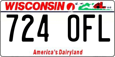WI license plate 724OFL