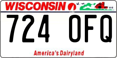 WI license plate 724OFQ