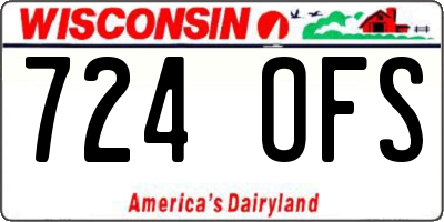 WI license plate 724OFS