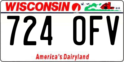 WI license plate 724OFV