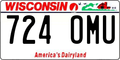 WI license plate 724OMU
