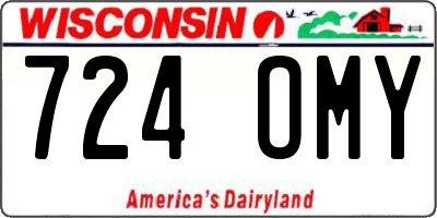 WI license plate 724OMY