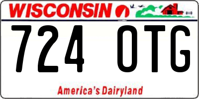 WI license plate 724OTG