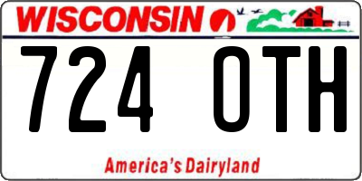 WI license plate 724OTH