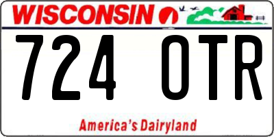 WI license plate 724OTR