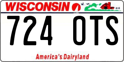 WI license plate 724OTS