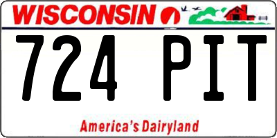 WI license plate 724PIT