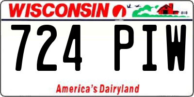 WI license plate 724PIW