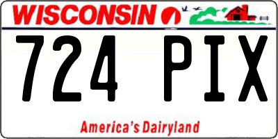 WI license plate 724PIX
