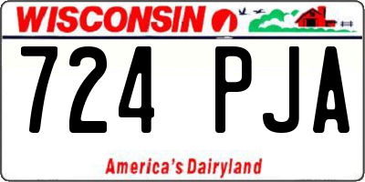 WI license plate 724PJA