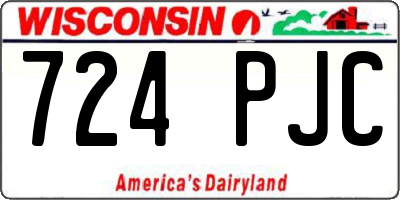 WI license plate 724PJC