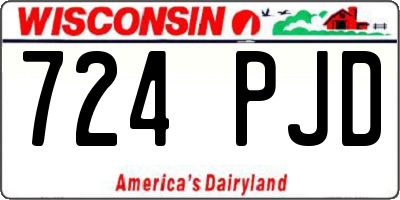 WI license plate 724PJD