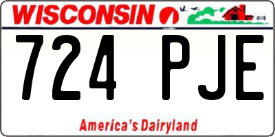 WI license plate 724PJE
