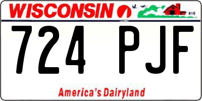 WI license plate 724PJF