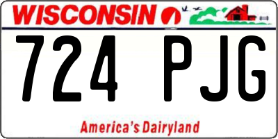 WI license plate 724PJG
