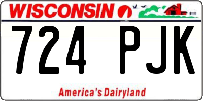 WI license plate 724PJK