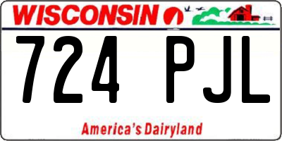 WI license plate 724PJL
