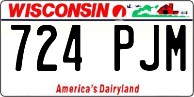 WI license plate 724PJM